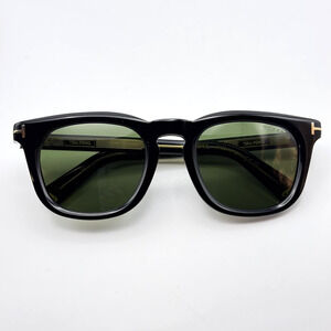 Tom Ford Icon Square Sunglasses FT1326-F 01N Black Frame Green Lens Asian Fit